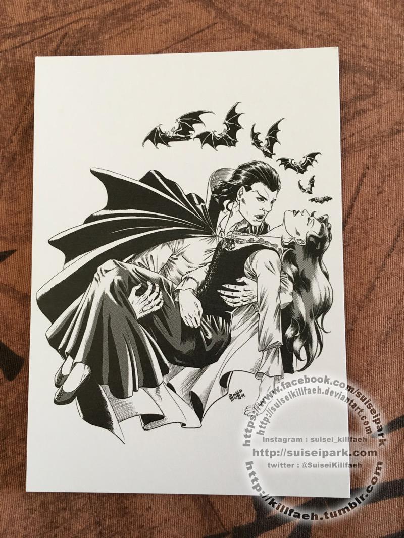 Vampire in love - Postal card photo